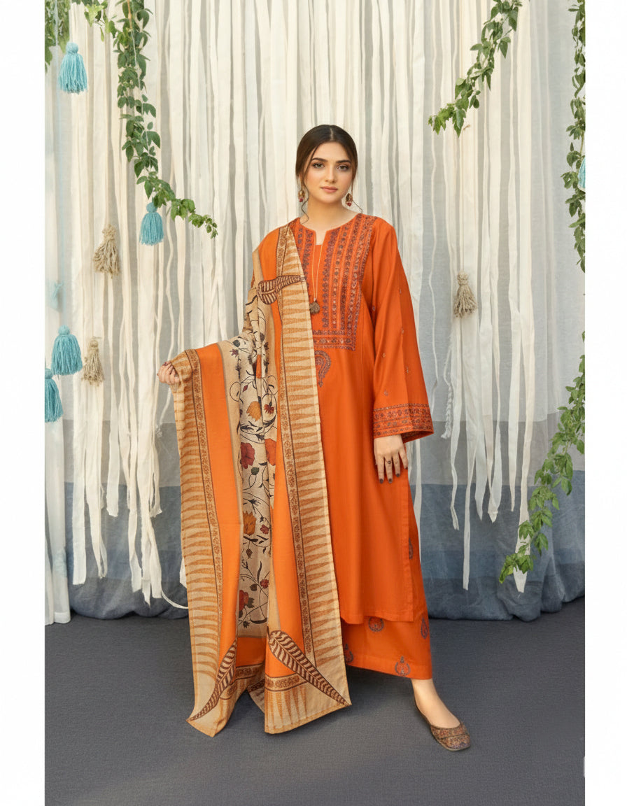 Lawn Embroidered 3Piece Stitched RL- 413