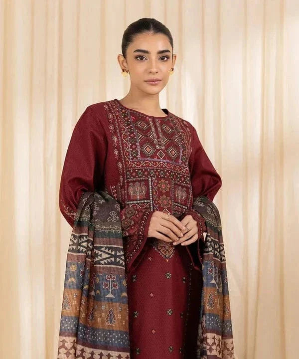 Sapphire SP-715 Dhanak Embroidered 3pc