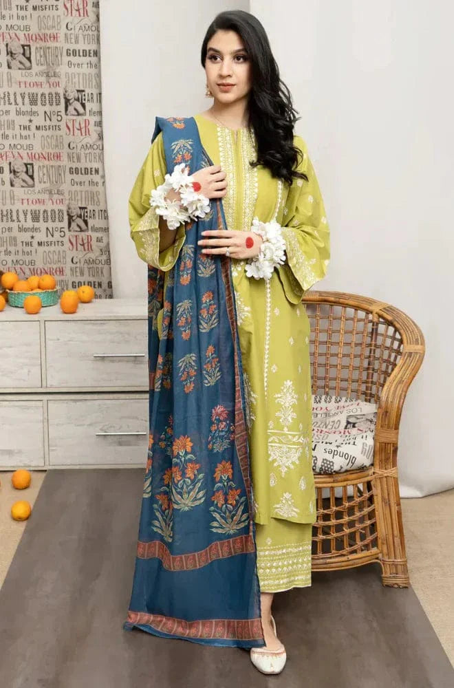 Urge UR-720 Dhanak Embroidered 3pc