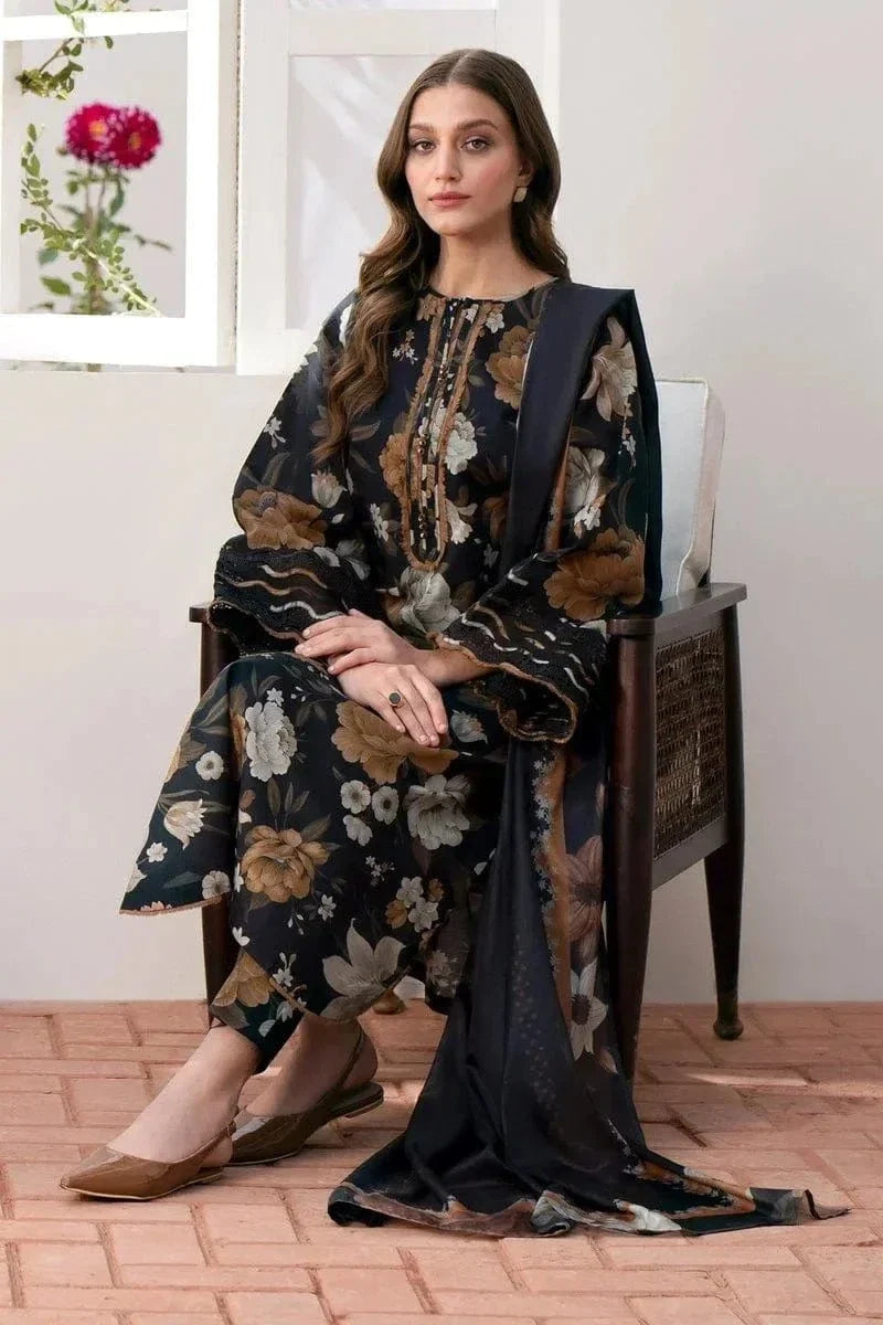 Sapphire D-100 Khaddar Printed 3pc
