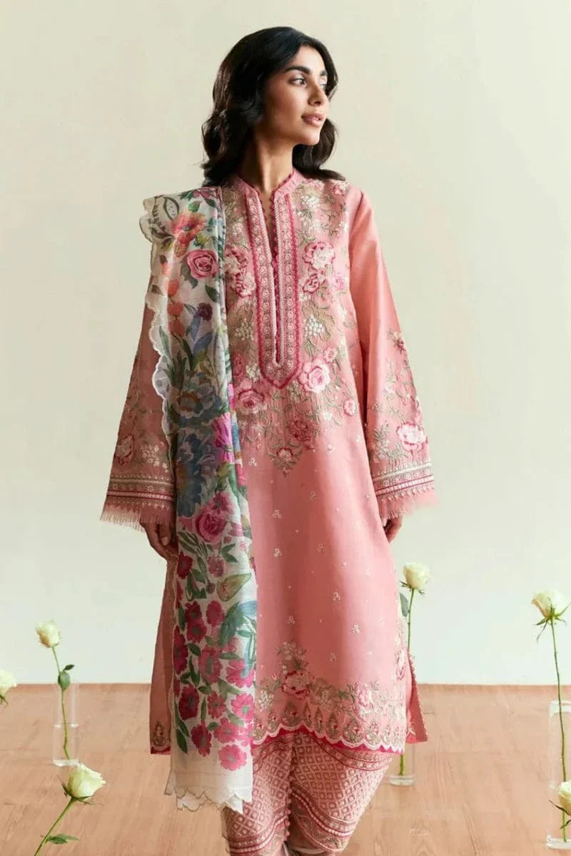Sapphire D-150 Embroidered Dhanak 3pc