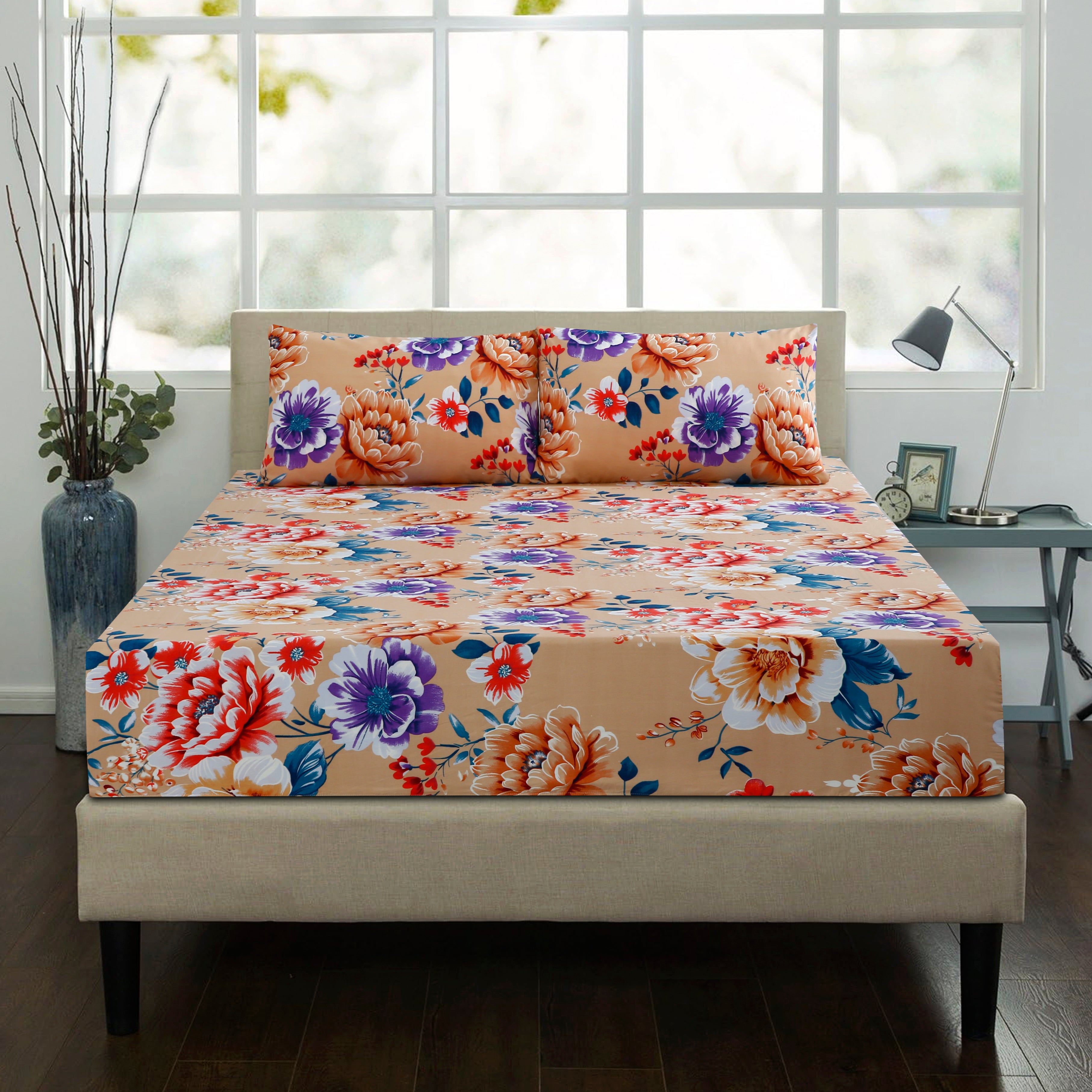 Royal Linen Printed Fitted Set (King) - Code RL-13