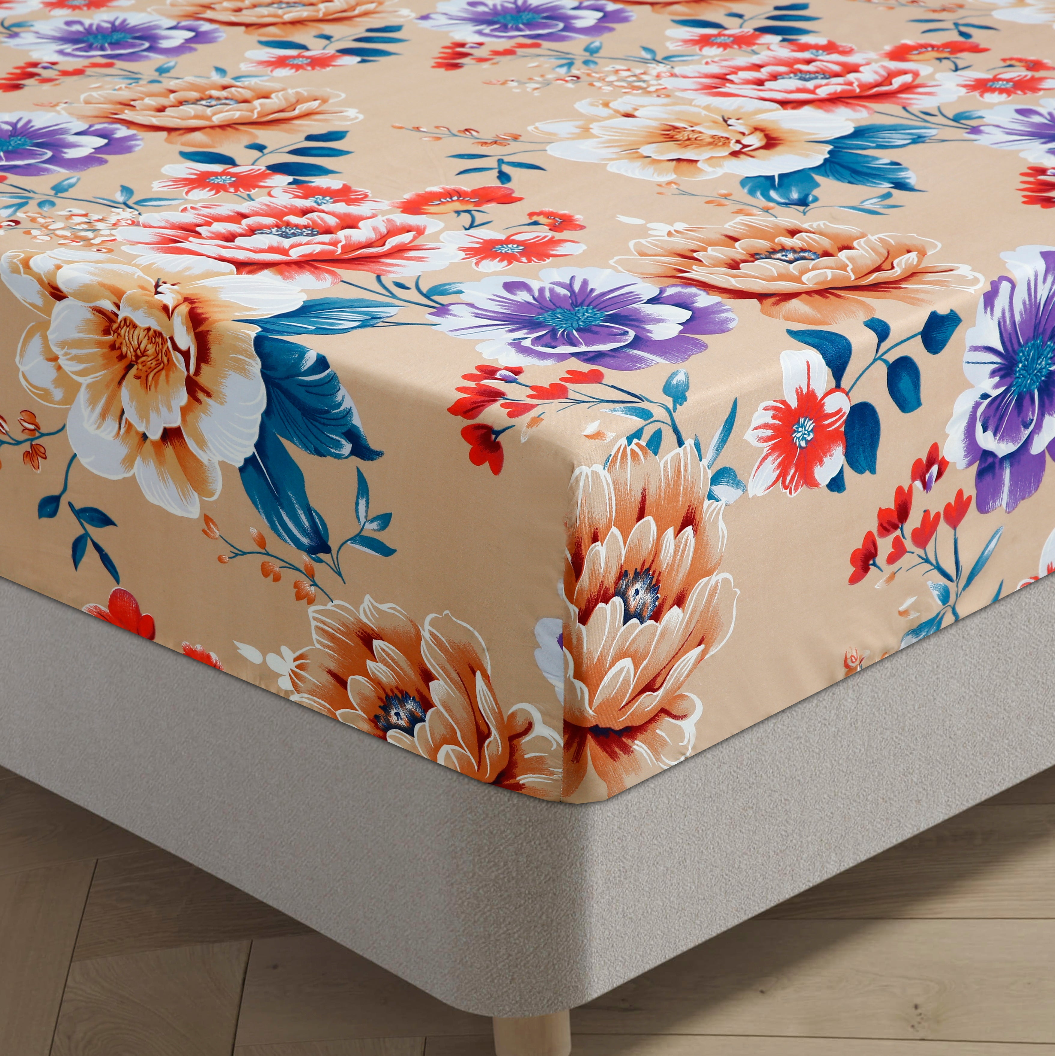 Royal Linen Printed Fitted Set (King) - Code RL-13