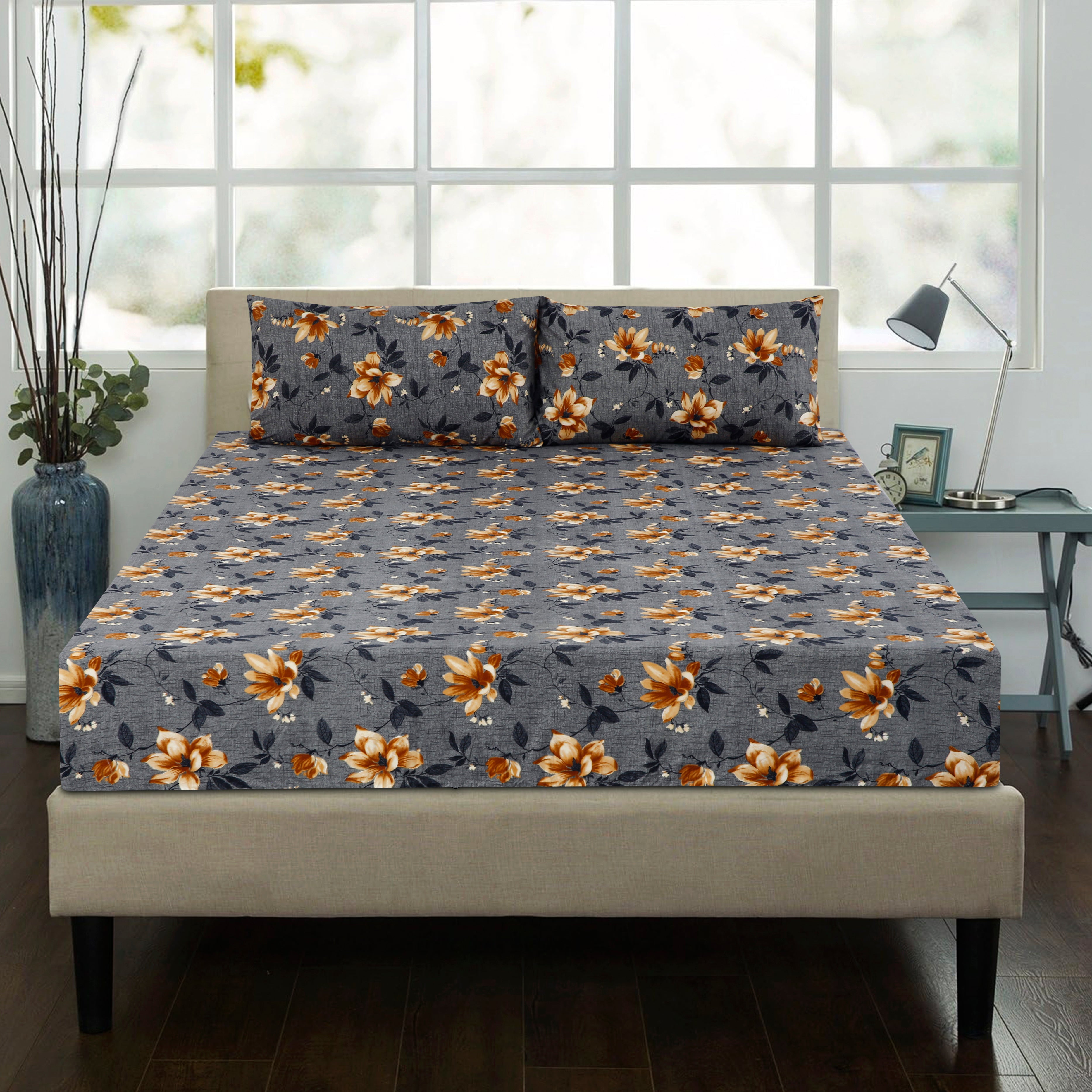 Royal Linen Printed Fitted Set (King) - Code RL-08