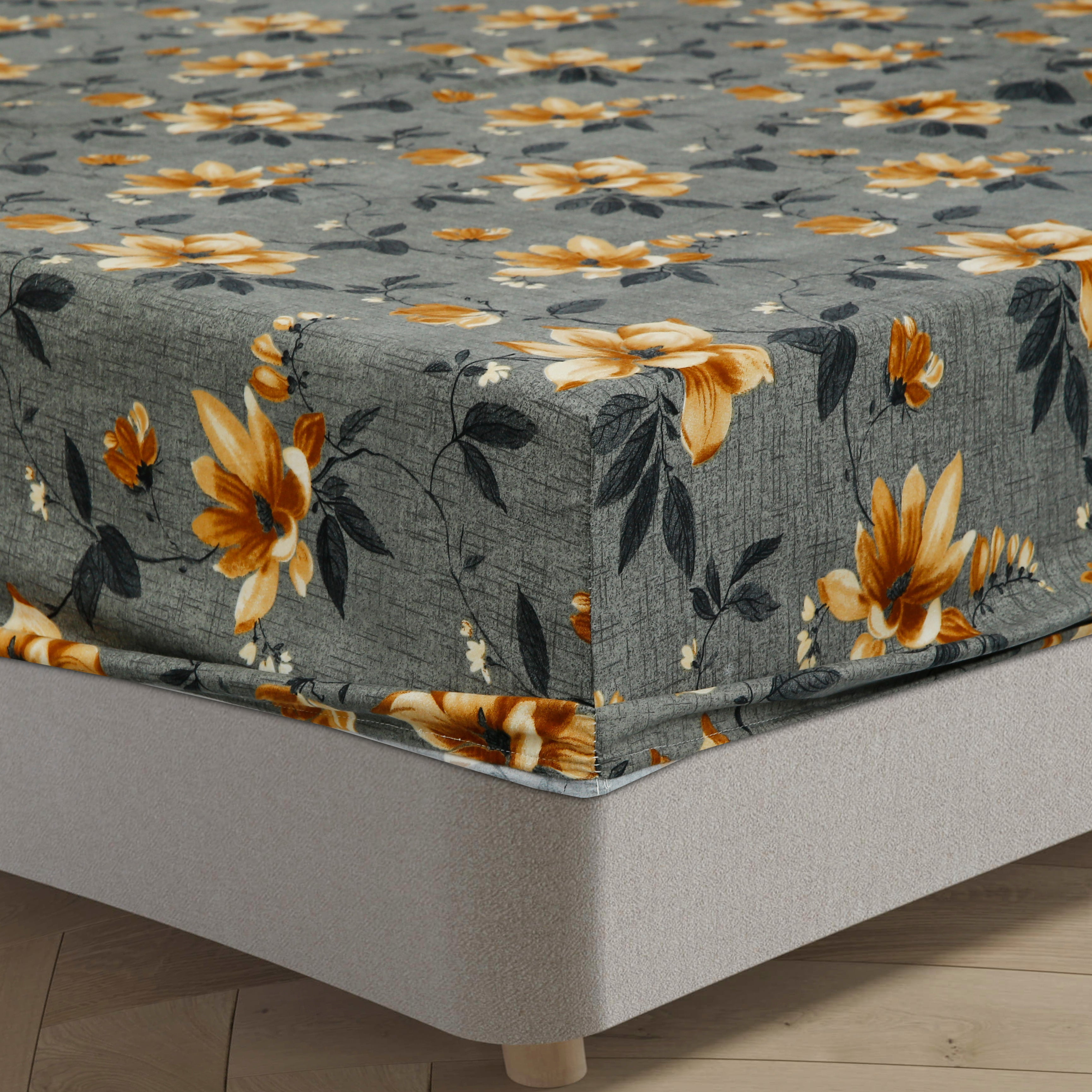 Royal Linen Printed Fitted Set (King) - Code RL-08