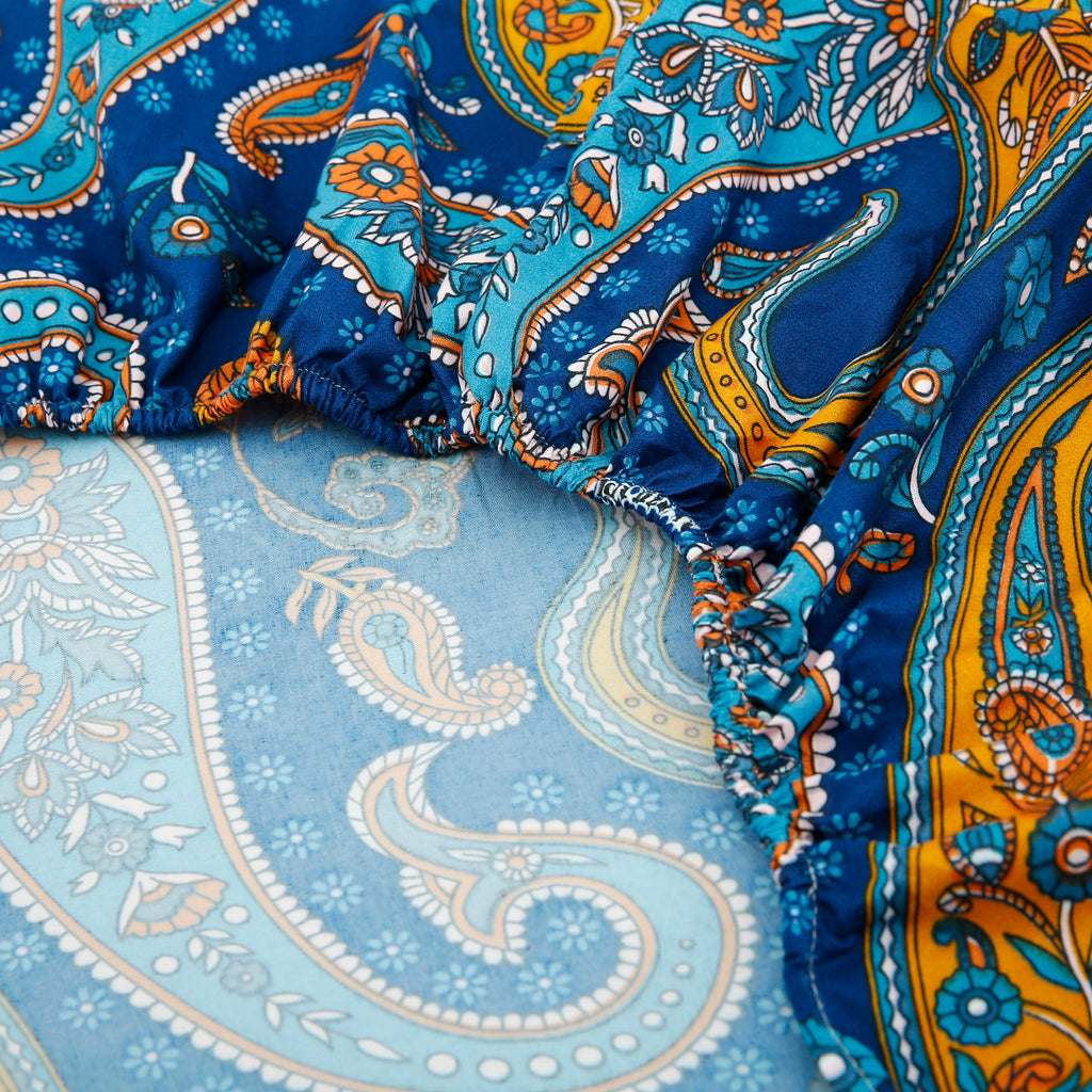 Royal Linen Printed Fitted Set (King) - Code RL-09