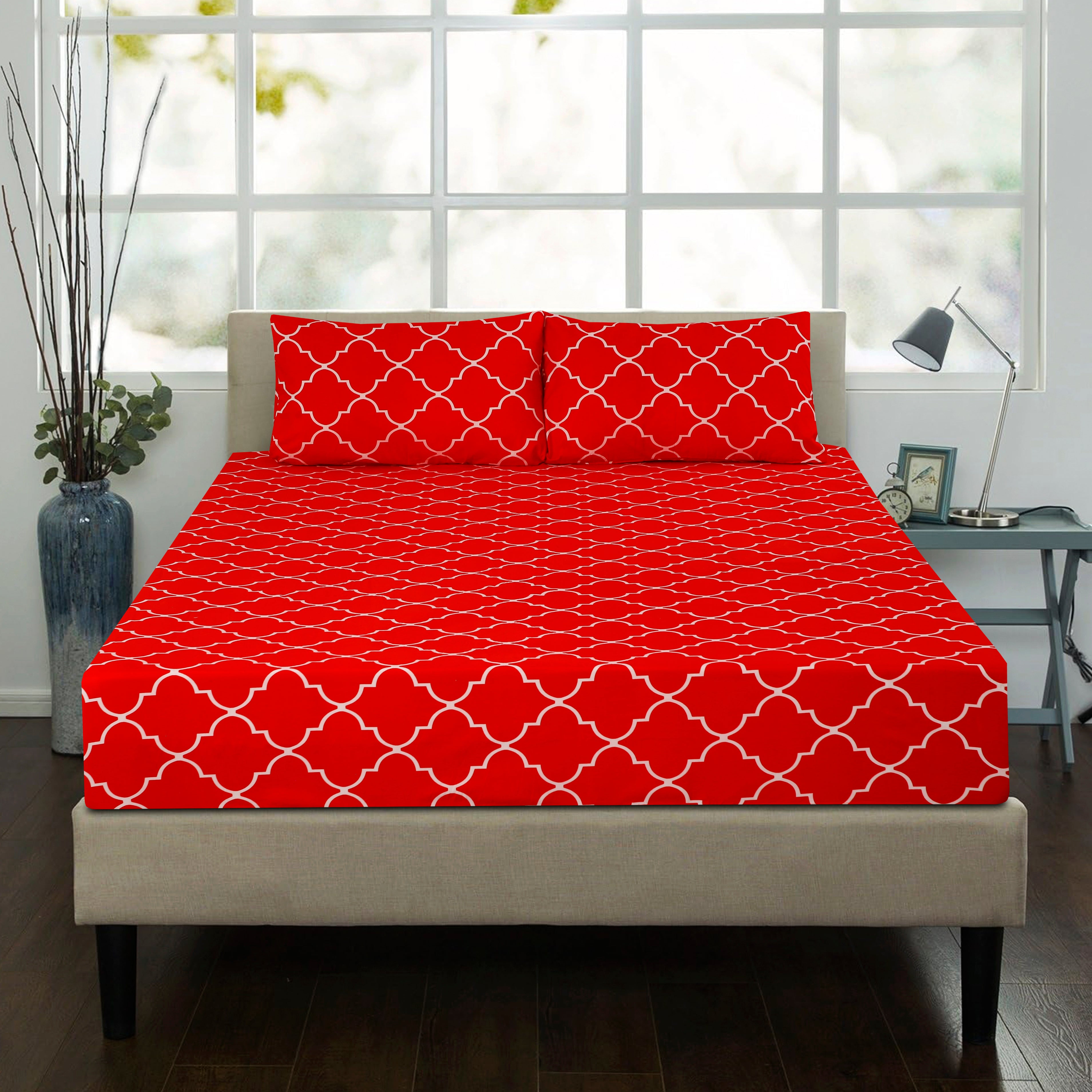 Royal Linen Printed Fitted Set (King) - Code RL-14
