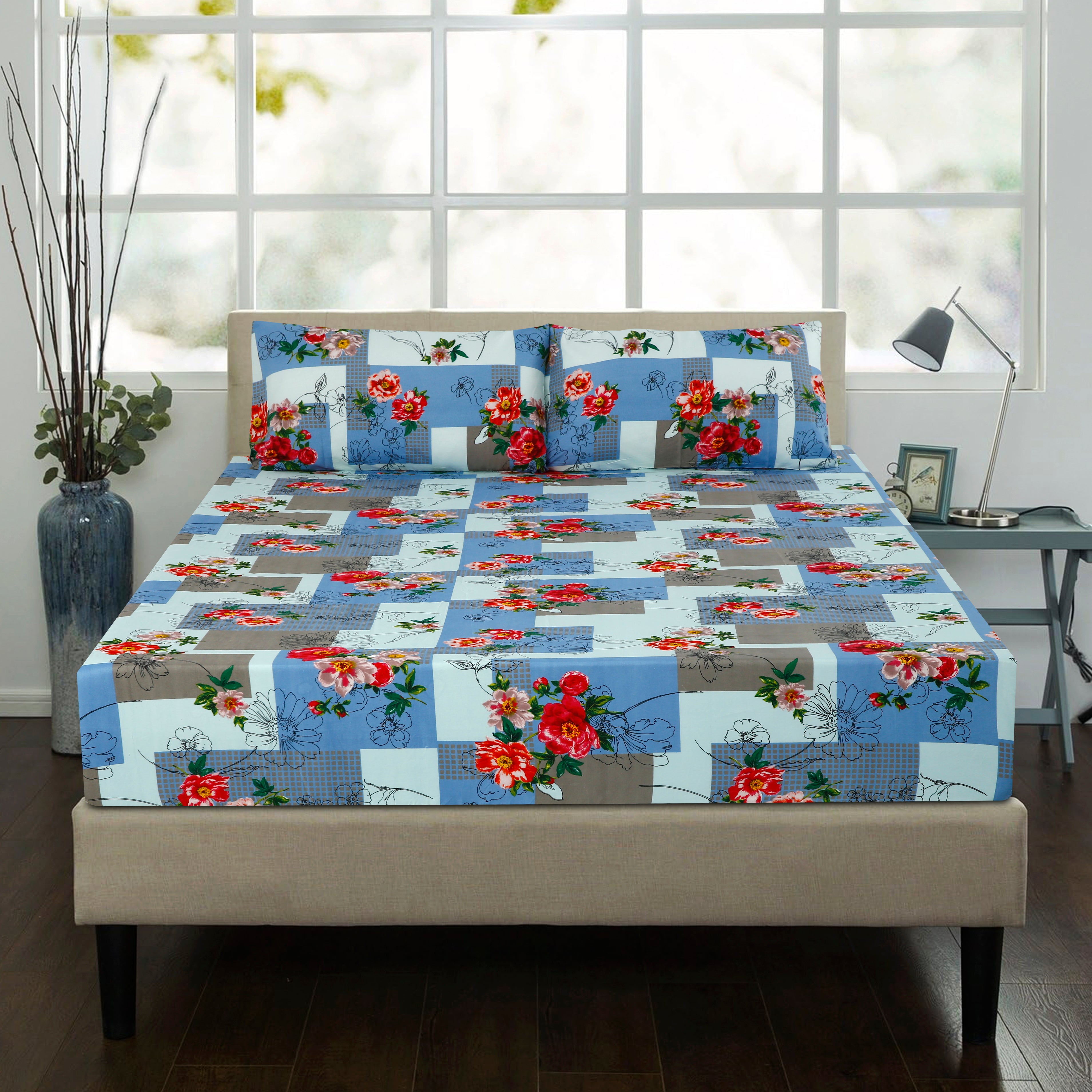 Royal Linen Printed Fitted Set (King) - Code RL-04