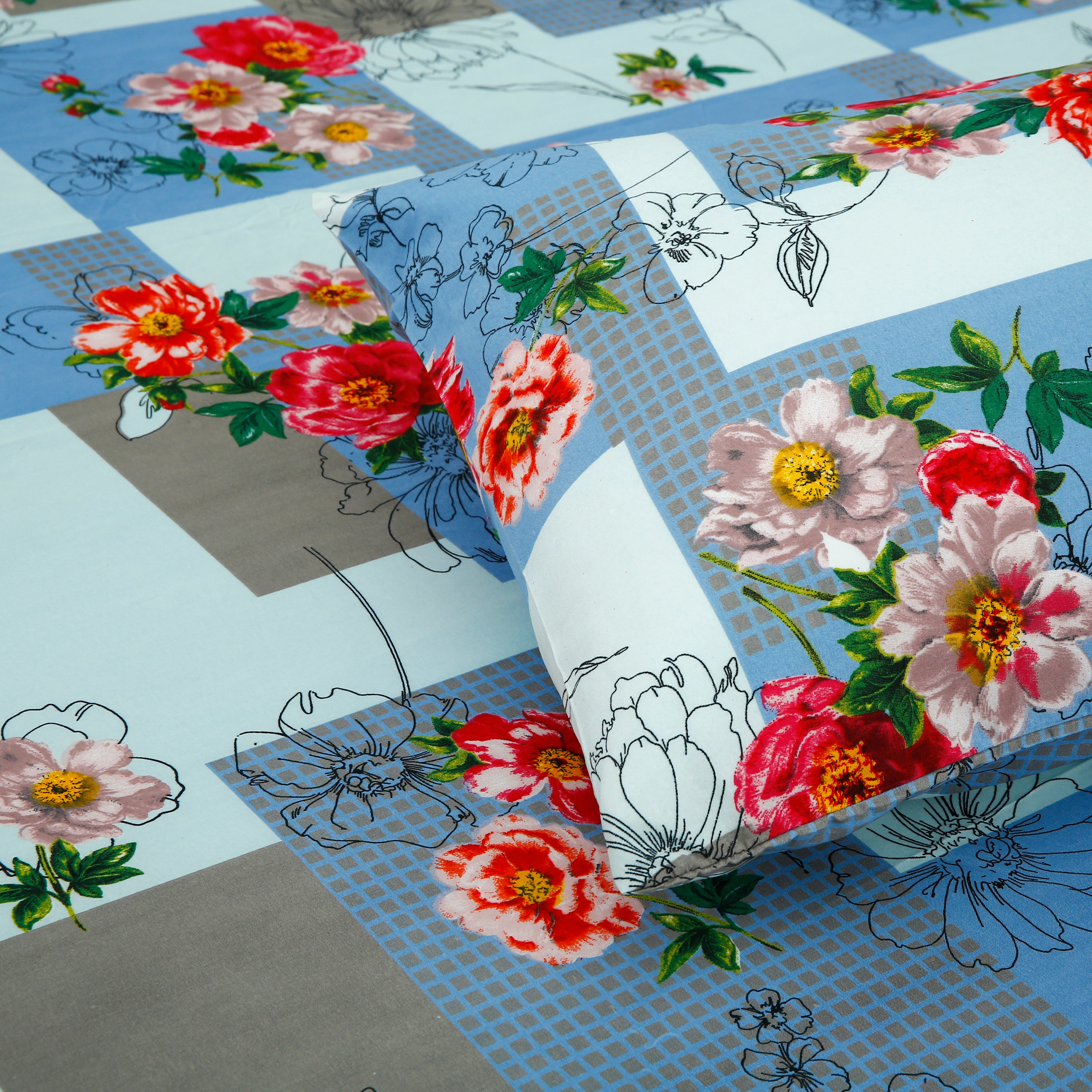 Royal Linen Printed Fitted Set (King) - Code RL-04