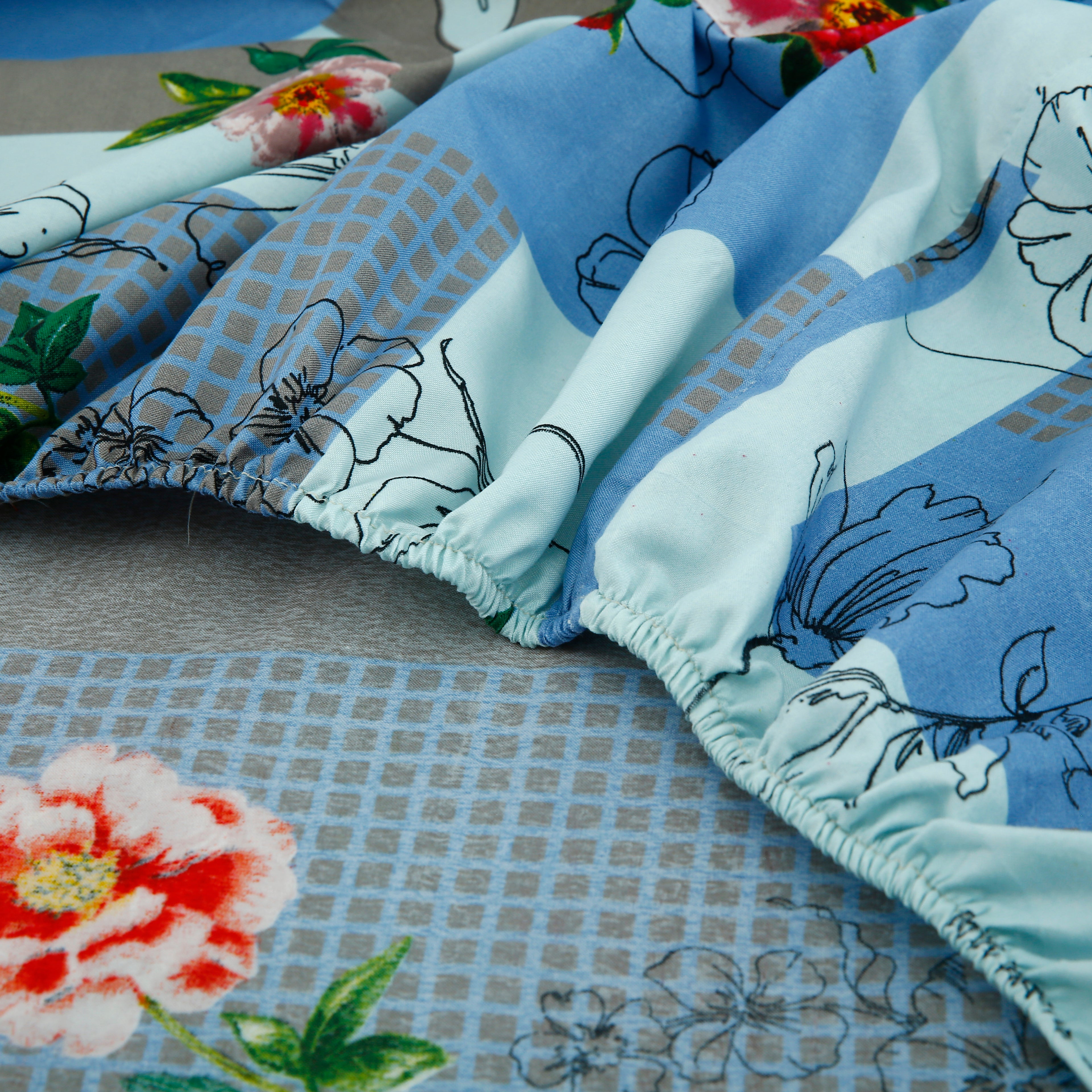 Royal Linen Printed Fitted Set (King) - Code RL-04