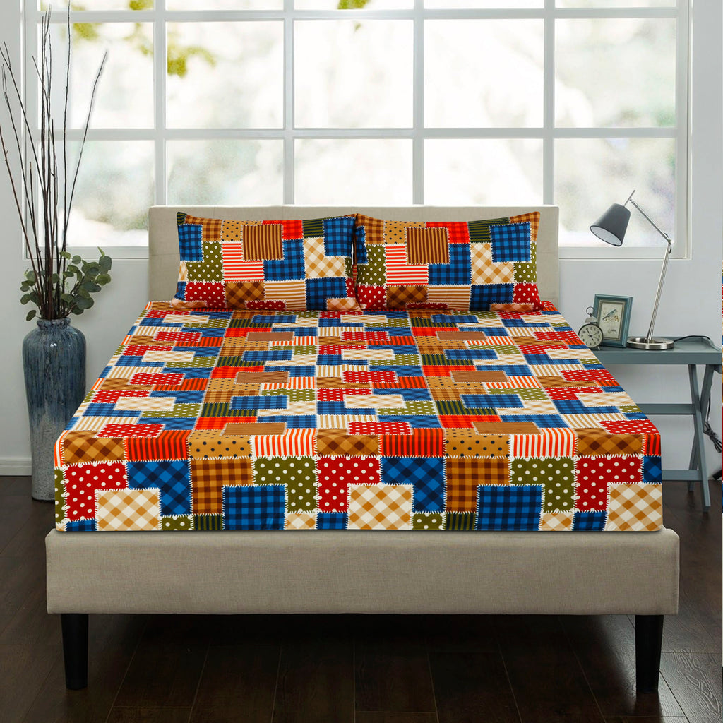Royal Linen Printed Fitted Set (King) - Code RL-05