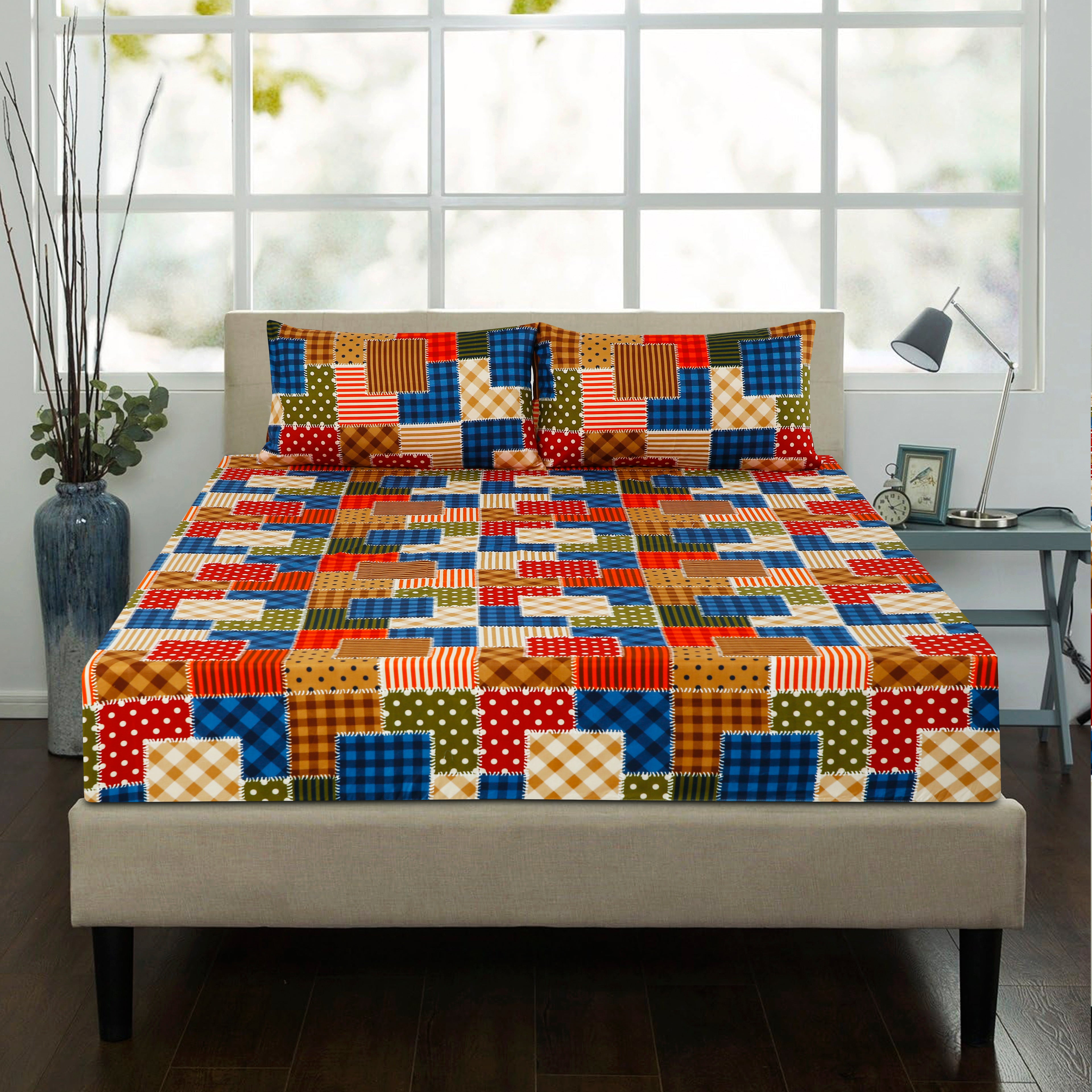 Royal Linen Printed Fitted Set (King) - Code RL-05