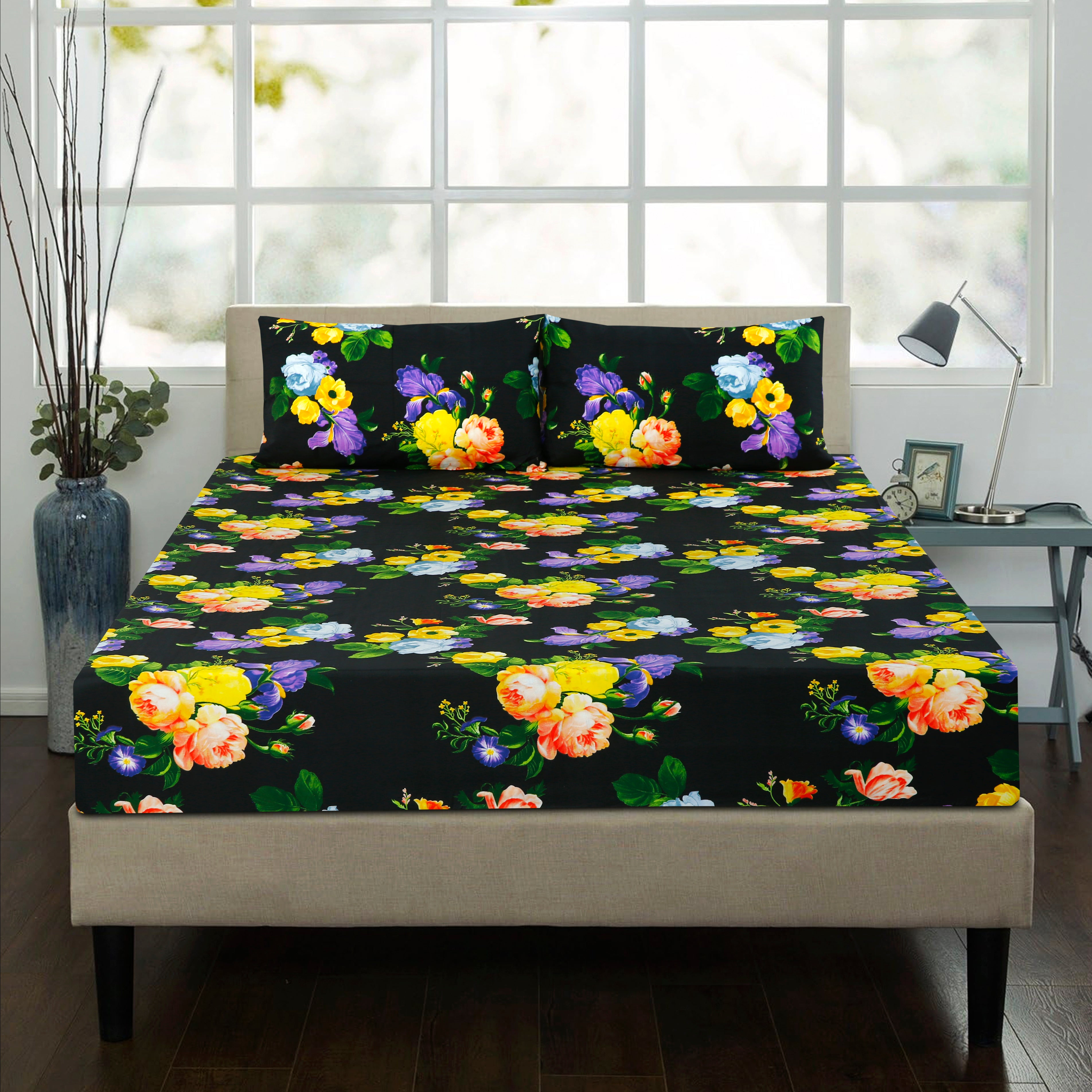 Royal Linen Printed Fitted Set (King) - Code RL-03