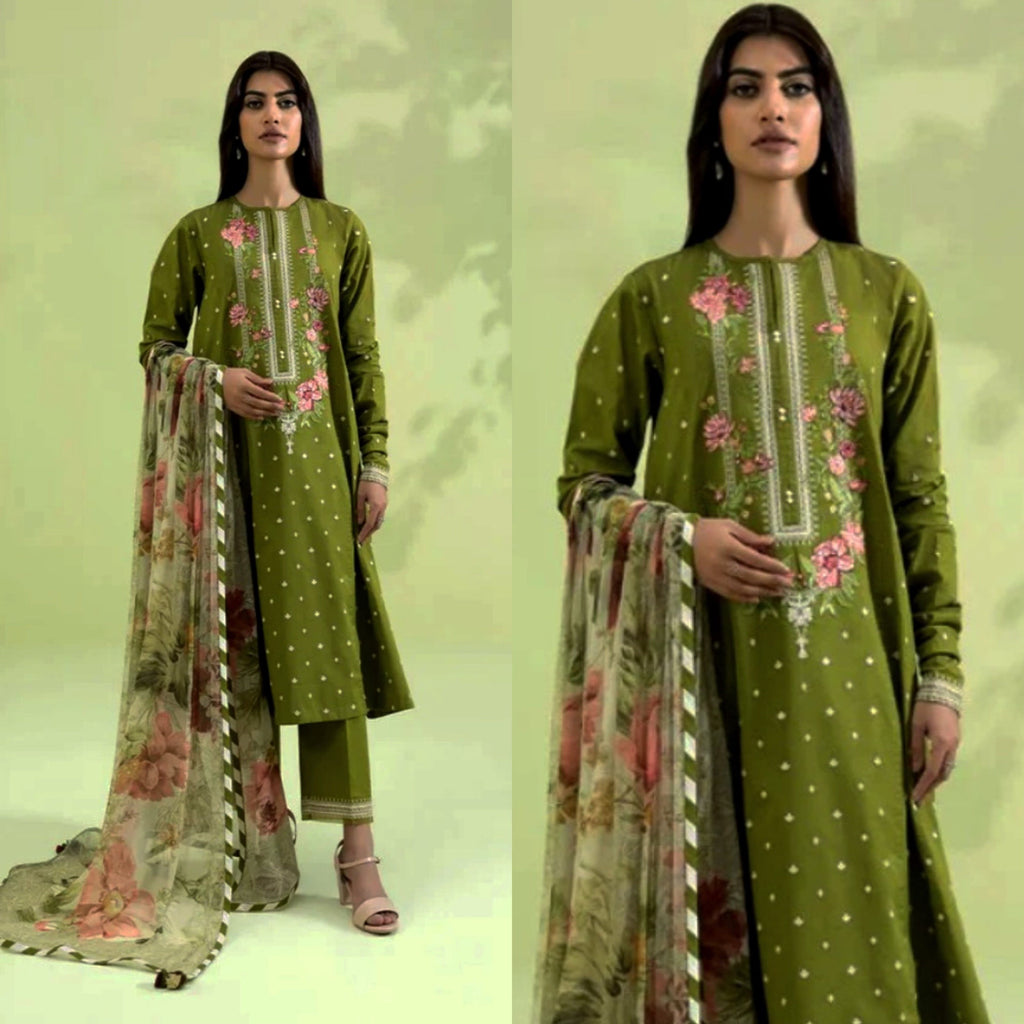 Sapphire SP-01 Embroidered Dhanak 3pc