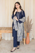 Sapphire SC-841 Blue Embroidered Dhanak 3pc