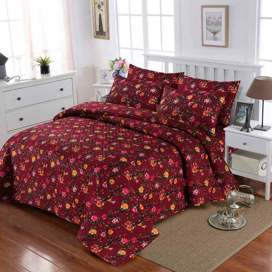 Reversible 3Pc Ultrasonic Quilted Bedspread Set Printed Bedspread