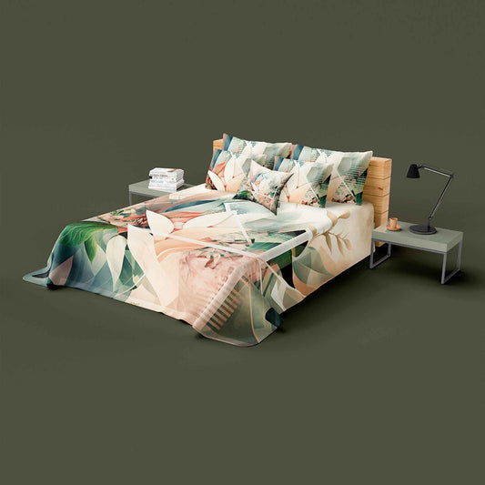 Geometric 4Pc Digital Printed Bedsheet Set Digital Printed Bedsheets