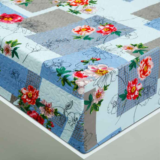 Floral Quilted Fitted Sheet Set Quilted Fitted Sheet