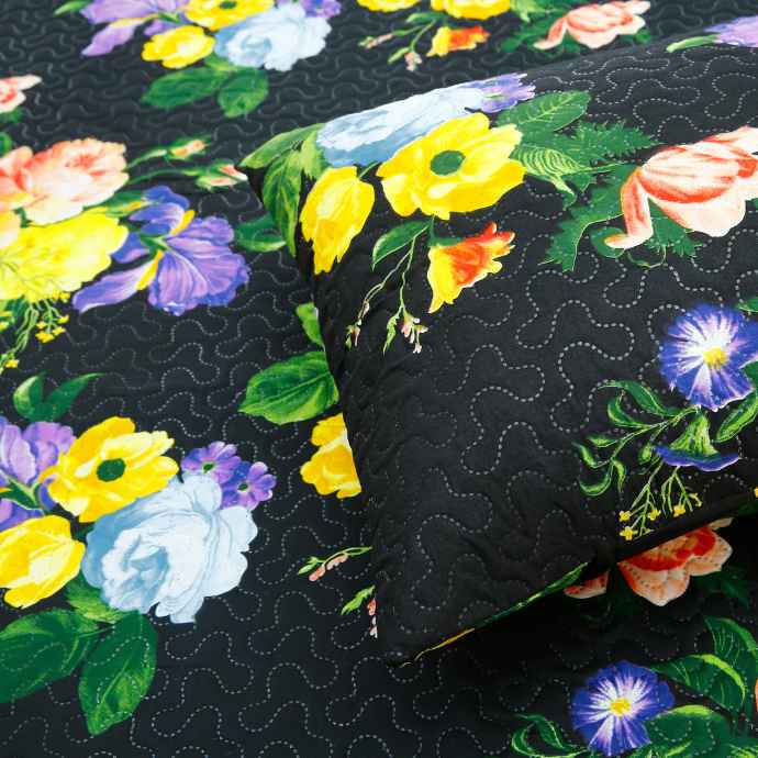 Floral Quilted Fitted Sheet Set Quilted Fitted Sheet