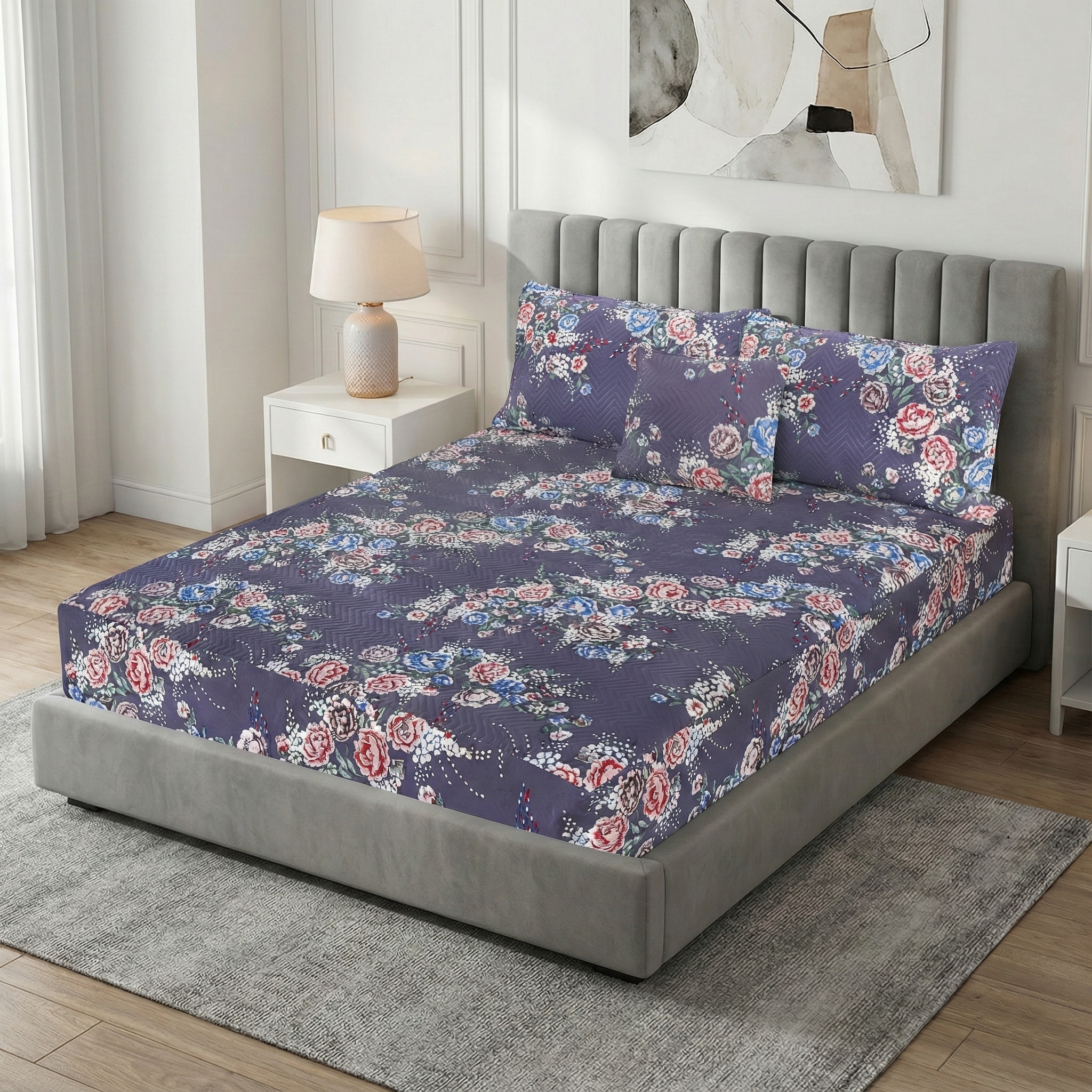Royal Linen Quilted Fitted Set (King) - Code RL-50