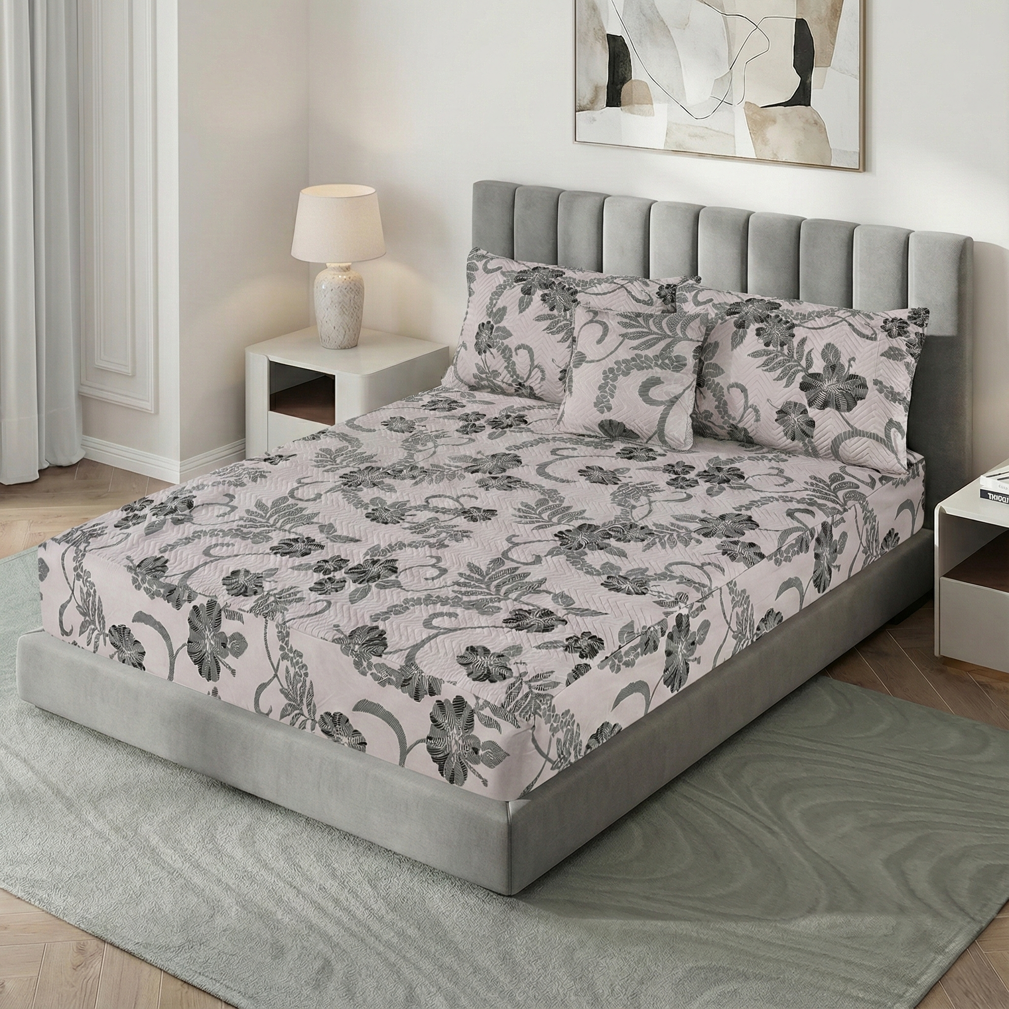 Royal Linen Quilted Fitted Set (King) - Code RL-47