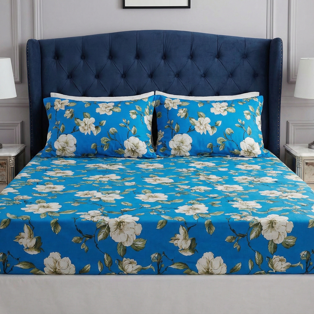 Royal Linen Printed Fitted Set (King) - Code RL-15