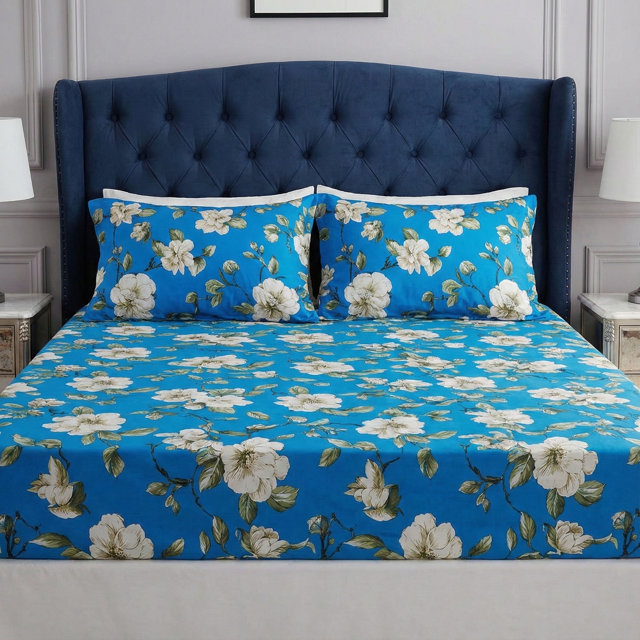 Royal Linen Printed Fitted Set (King) - Code RL-15