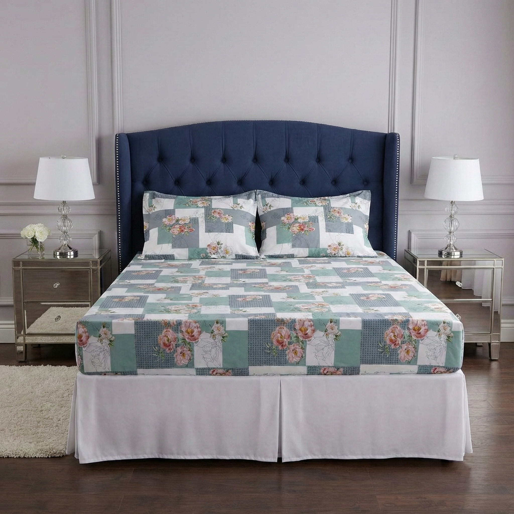 Royal Linen Printed Fitted Set (King) - Code RL-16