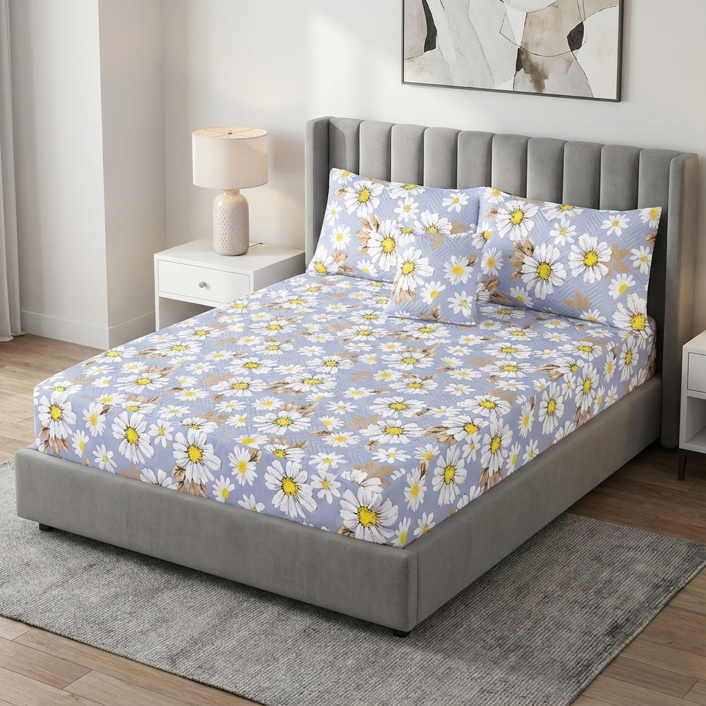 Royal Linen Quilted Fitted Set (King) - Code RL-46