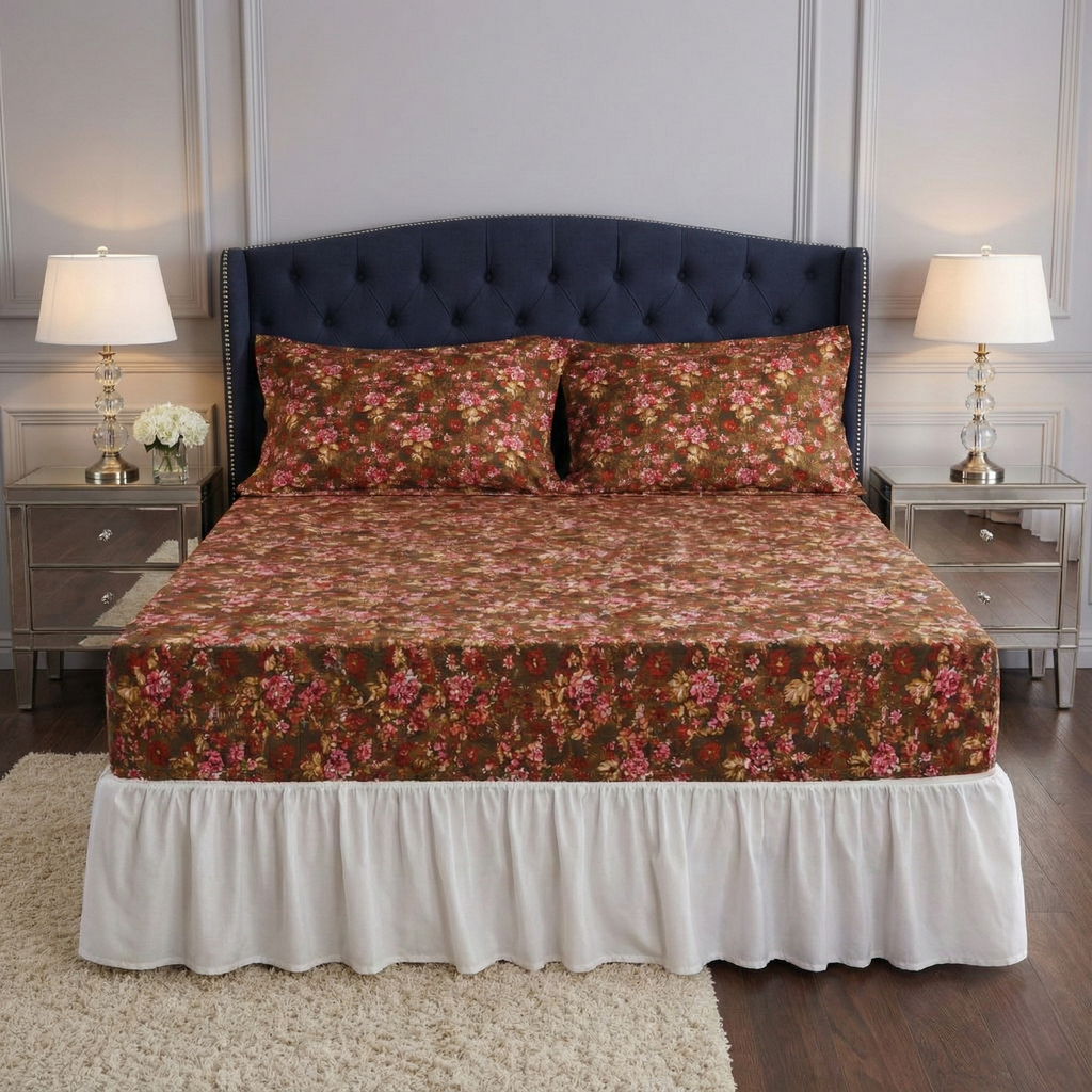 Royal Linen Printed Fitted Set (King) - Code RL-21