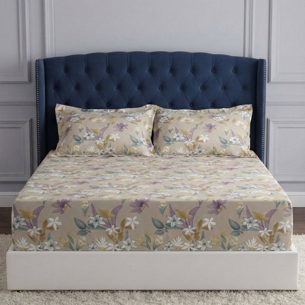 Royal Linen Printed Fitted Set (King) - Code RL-22