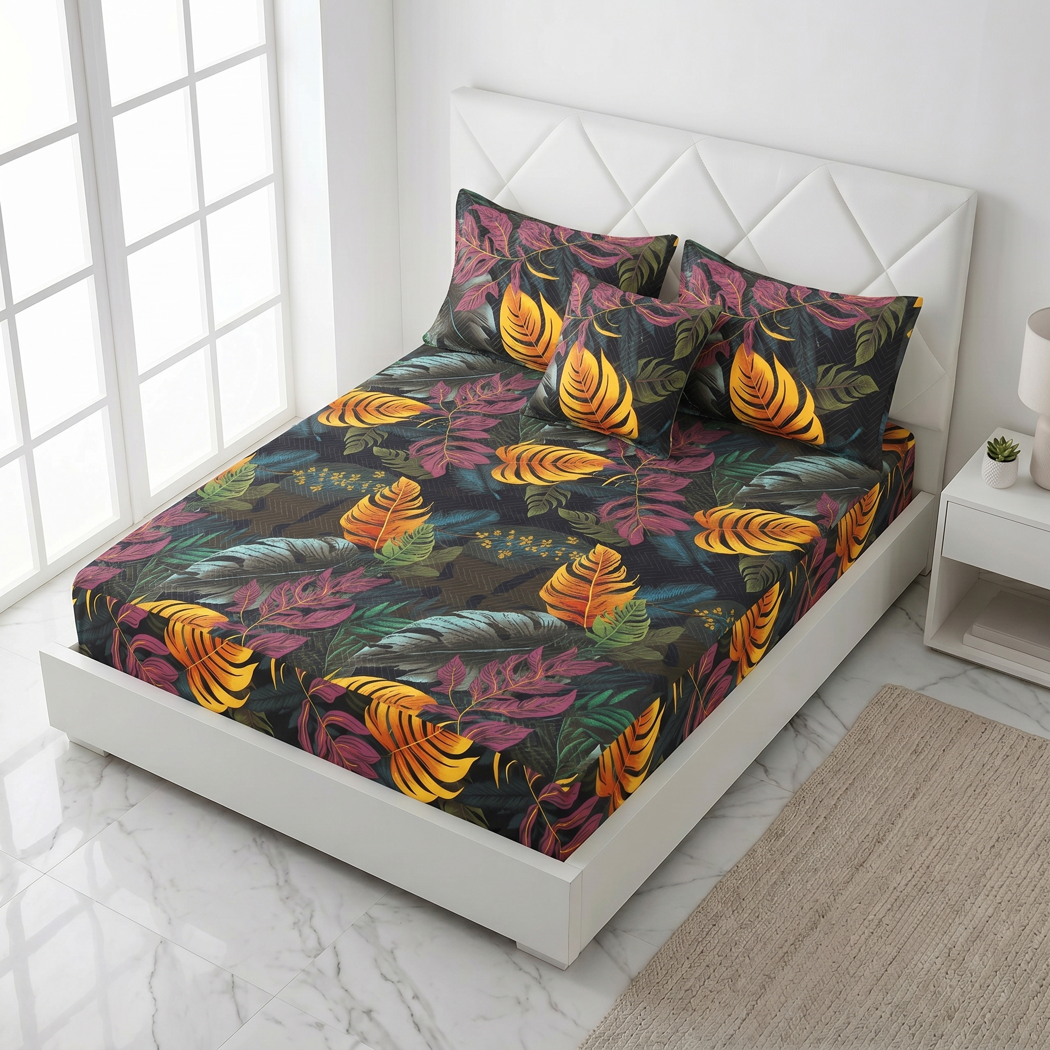 Waterproof Bedsheet Fitted printed set X00X07-21