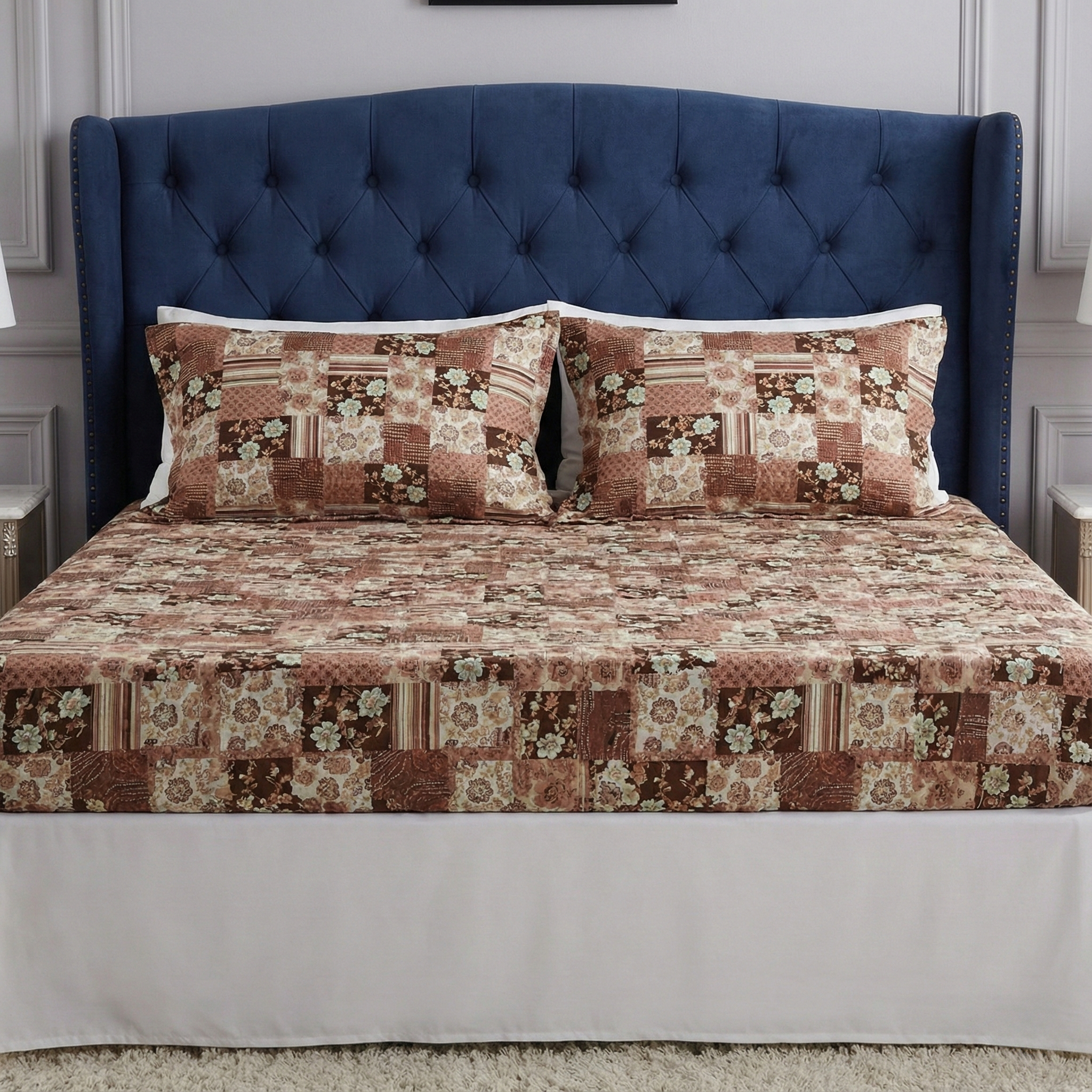 Royal Linen Printed Fitted Set (King) - Code RL-25