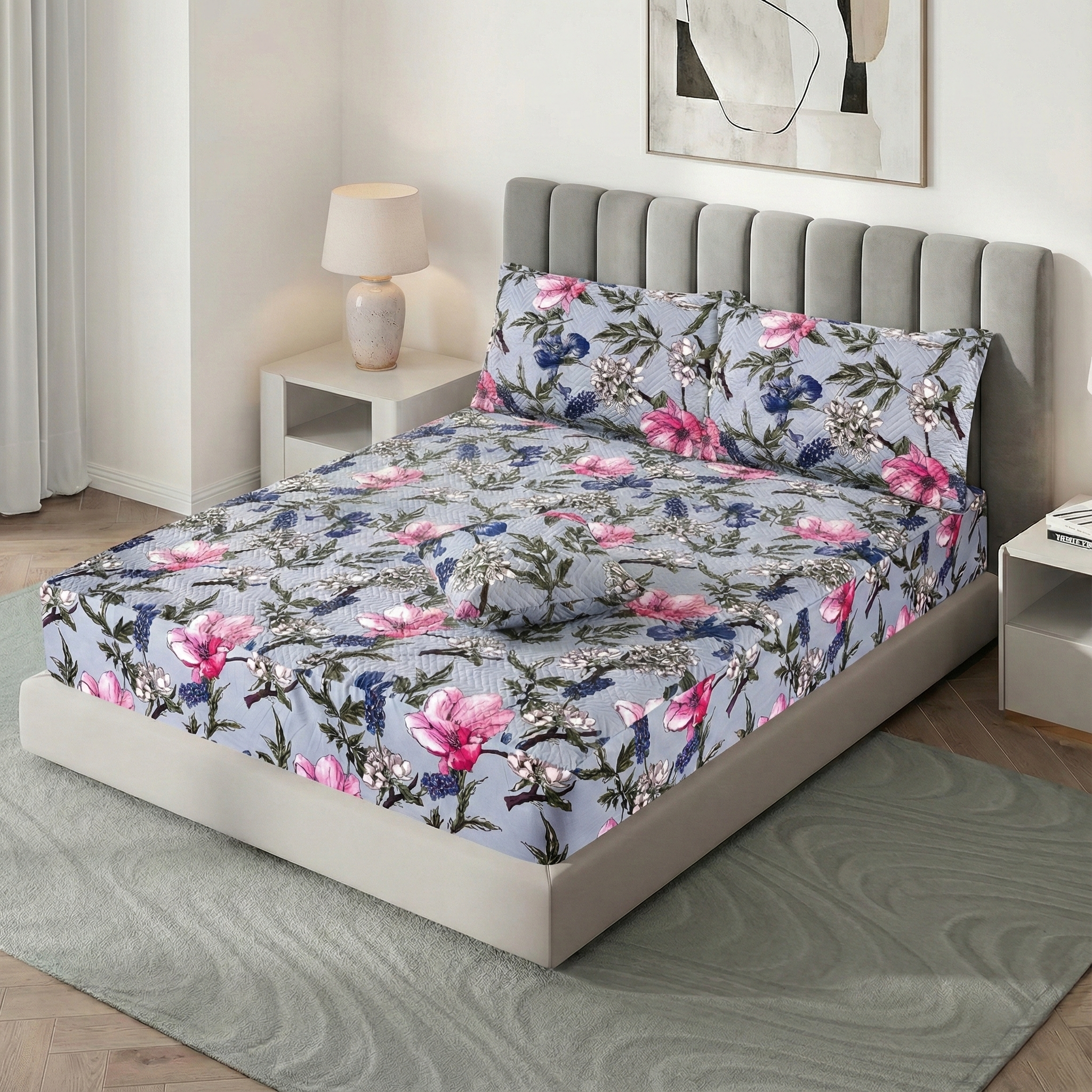 Royal Linen Quilted Fitted Set (King) - Code RL-48