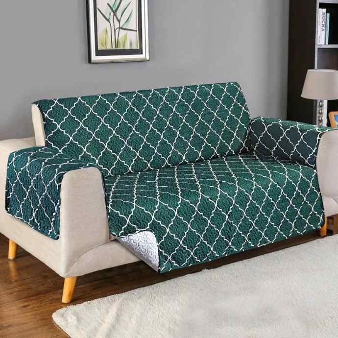 5 Seater Ultrasonic Quilted Sofa Cover (Zinc) Sofa Cover