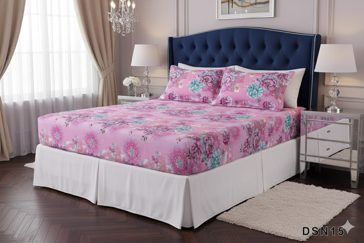 Royal Linen Printed Fitted Set (King) - Code RL-27