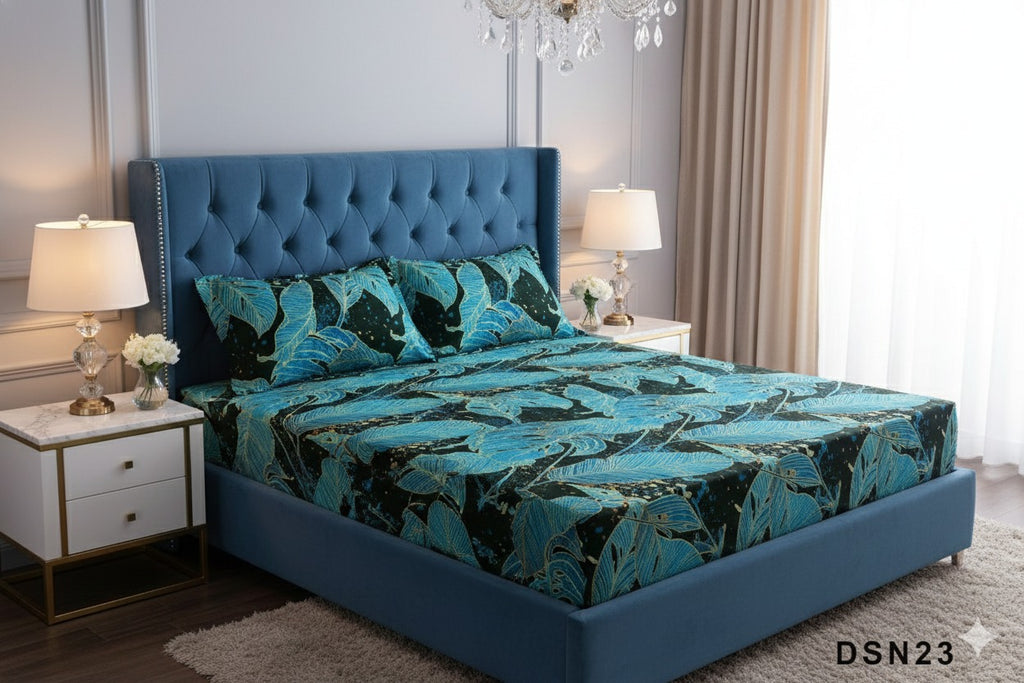 Royal Linen Printed Fitted Set (King) - Code RL-18
