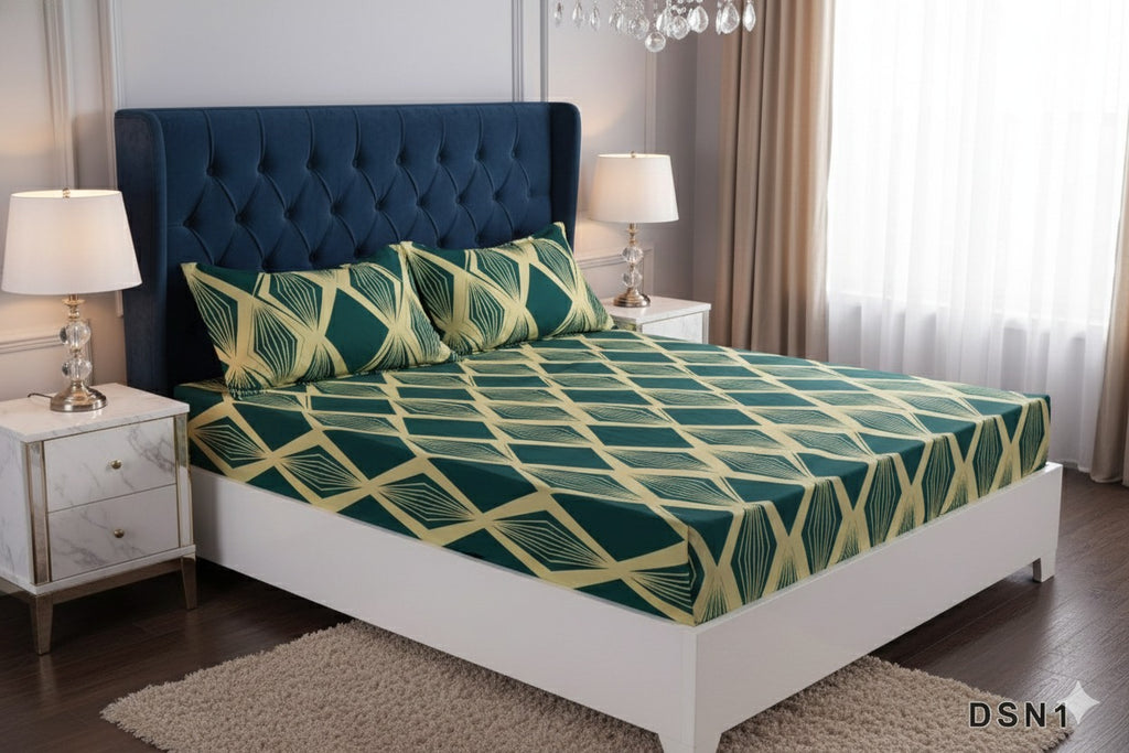 Royal Linen Printed Fitted Set (King) - Code RL-20