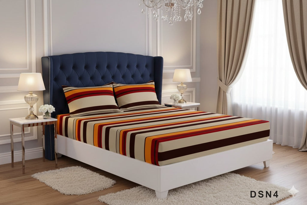 Royal Linen Printed Fitted Set (King) - Code RL-30