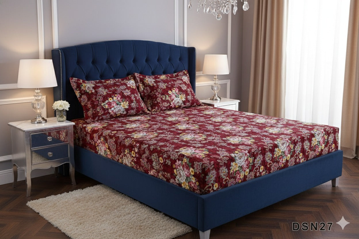 Royal Linen Printed Fitted Set (King) - Code RL-23
