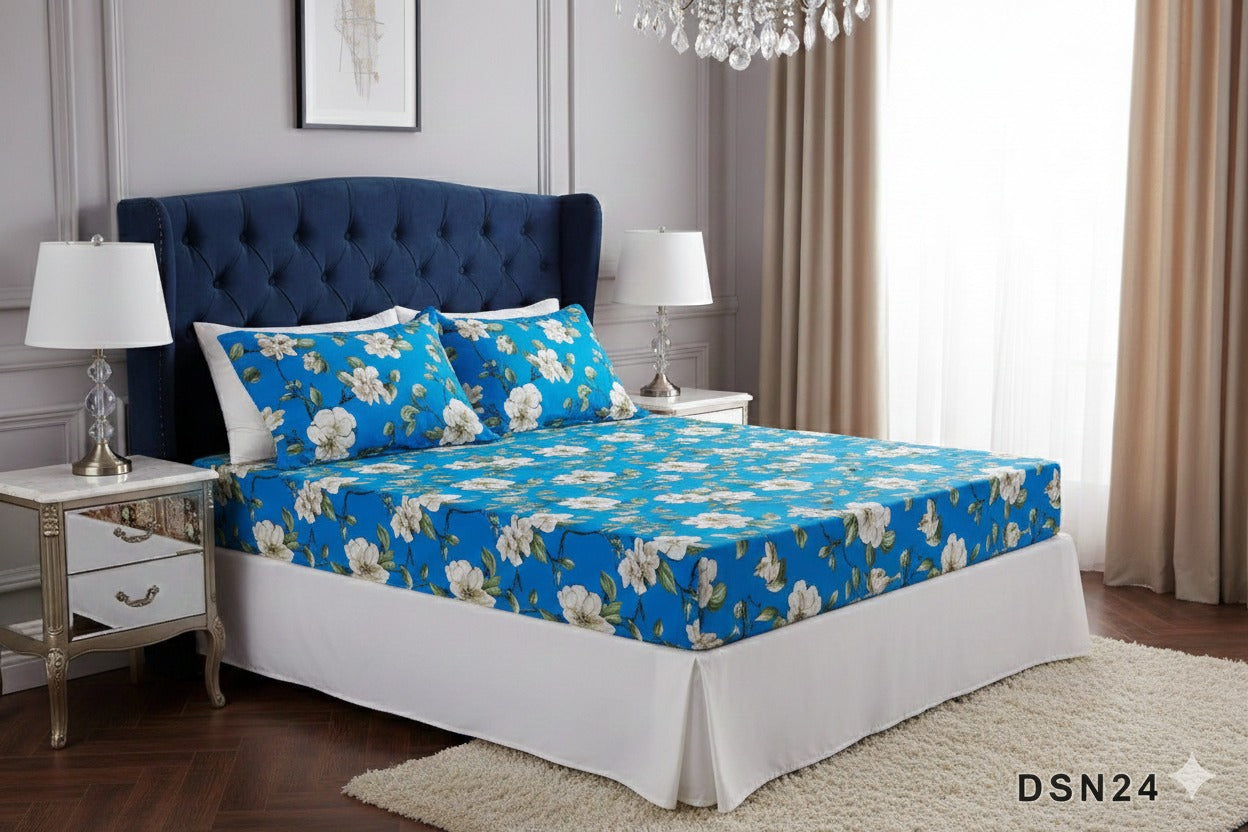 Royal Linen Printed Fitted Set (King) - Code RL-15