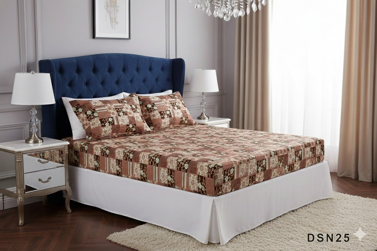 Royal Linen Printed Fitted Set (King) - Code RL-25