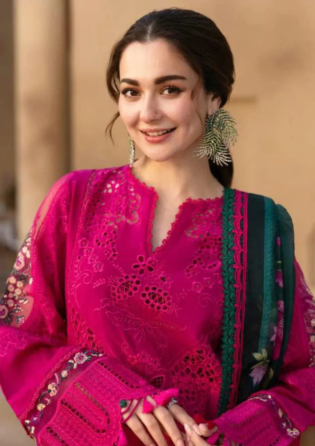 Qalamkaar QL-1036 Chikenkari Embroidered Dhanak 3pc