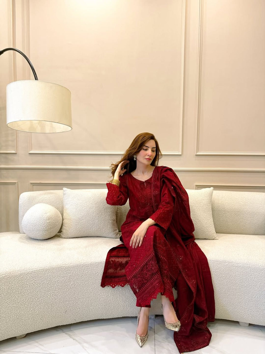 ARL-310 Zarqash Embroidered Dhanak 3pc