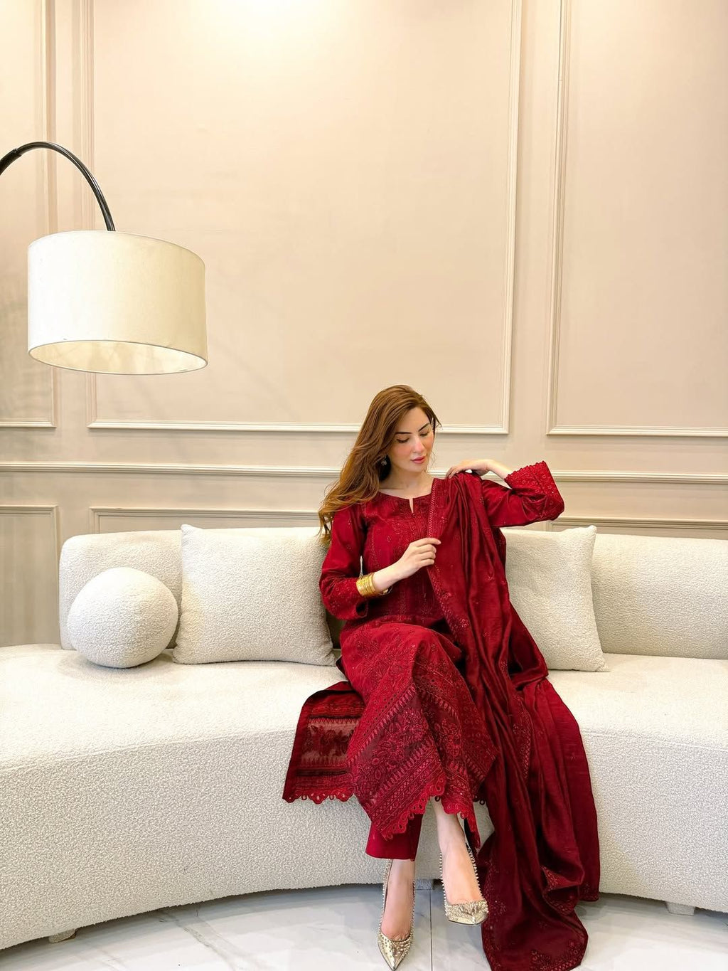 ARL-310 Zarqash Embroidered Dhanak 3pc