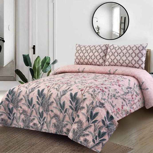 Dynasty Cotton 3Pc Flat Bedsheet Set Bed Sheets