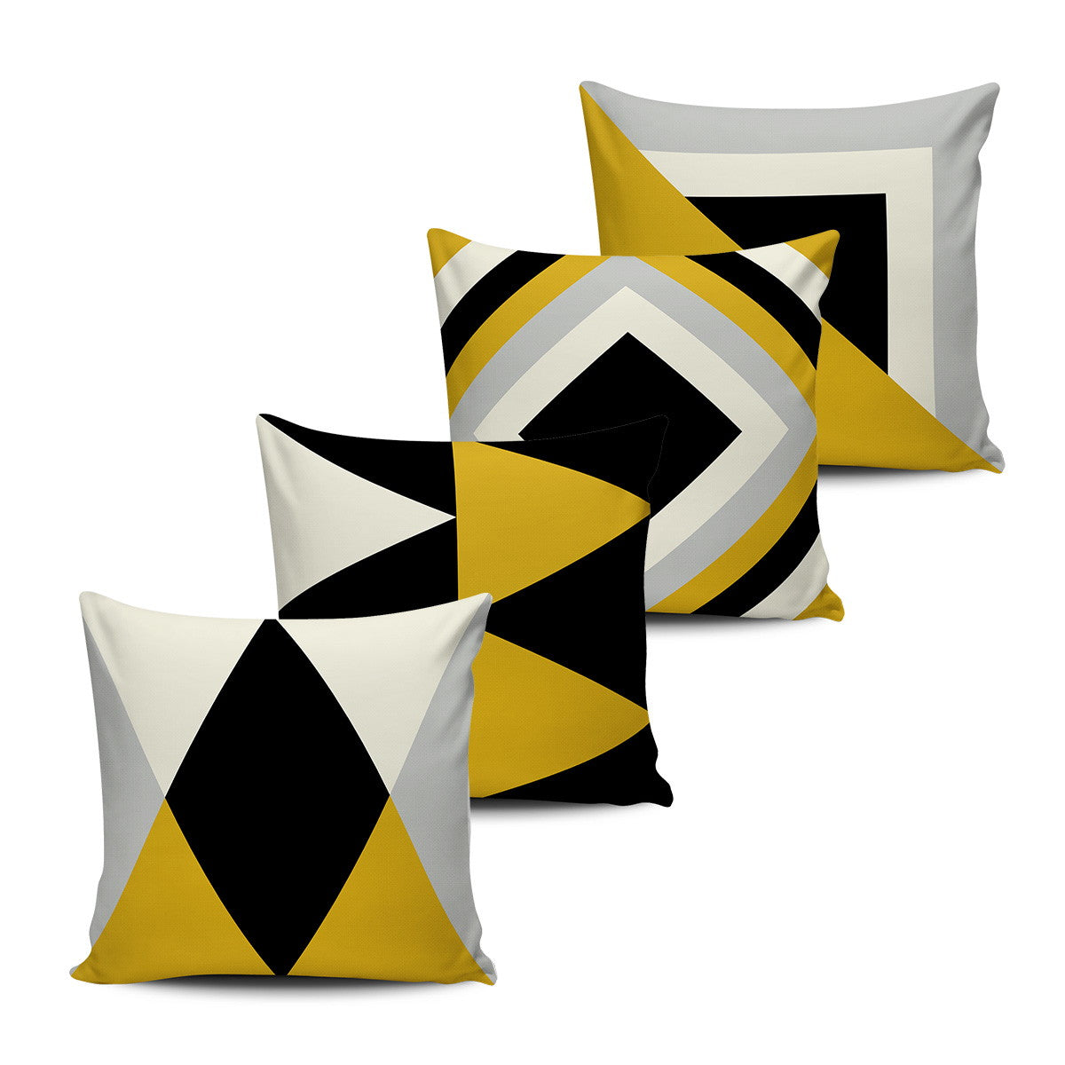 Pack of 4 Kit Geometric Cushion Covers Cushion Covers