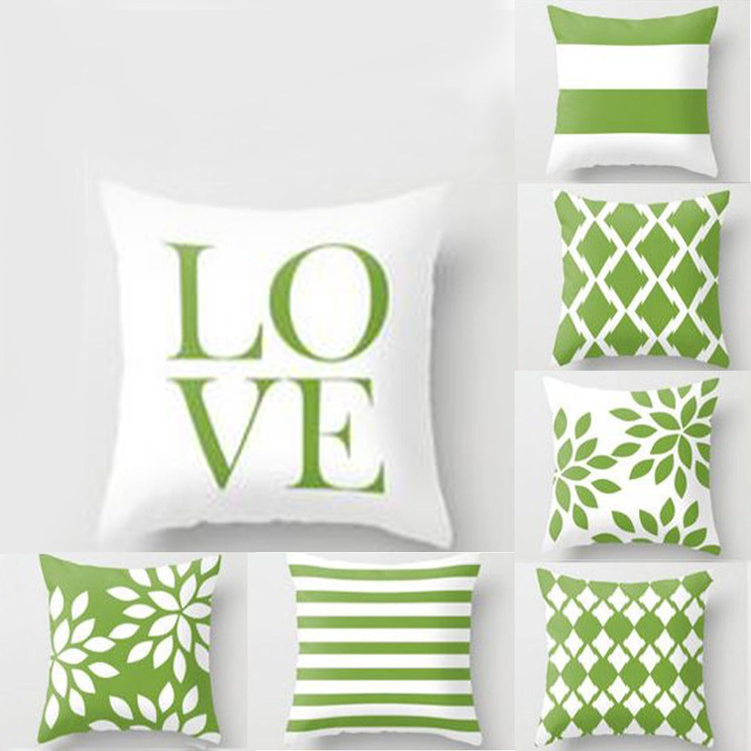 Pack of 7 Viseful Green Cushion Covers Cushion Covers