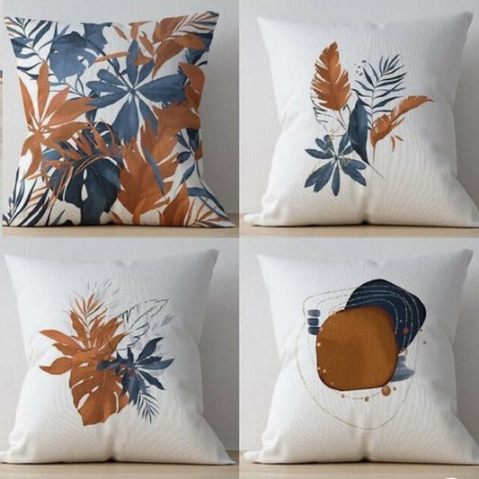 Pack of 4 Floral Fall Scene Cushion Covers Cushion Covers