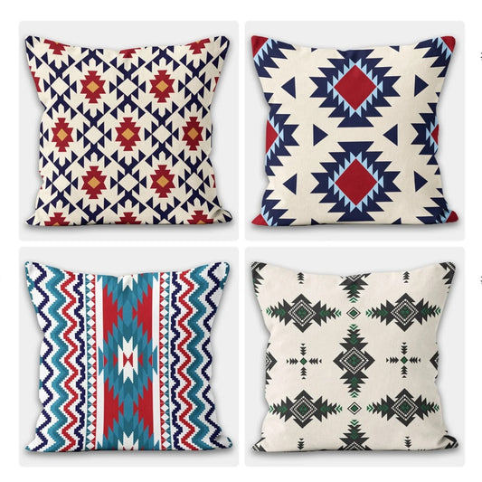 Pack of 4 Aztec Pillow Cushion Cover Cushion Covers